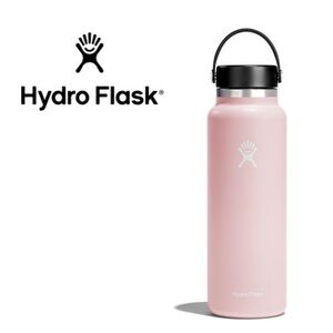 Hydro Flask Blush Pink Bottle with Black Lid 40 oz.